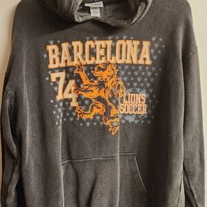 Barcelona Lions Soccer Hoodie - Charcoal